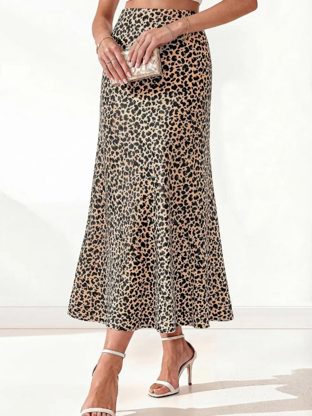 Elegant Silk Midi Skirt for Women - Perfect for Summer & Fall Fashion 2026